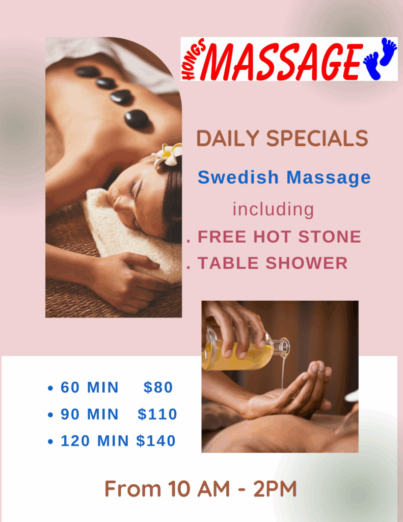 massage daily specials